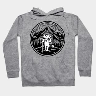 Hiking cat and moutain Hoodie